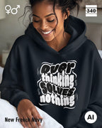 Oversized Design-Hoodie – Unisex – OVERTHINKING SOLVES NOTHING – Premium Baumwollmischung