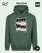 Oversized Design-Hoodie – Unisex – OVERTHINKING SOLVES NOTHING – Premium Baumwollmischung