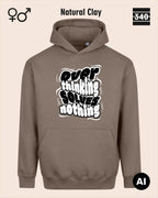 Oversized Design-Hoodie – Unisex – OVERTHINKING SOLVES NOTHING – Premium Baumwollmischung