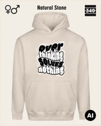 Oversized Design-Hoodie – Unisex – OVERTHINKING SOLVES NOTHING – Premium Baumwollmischung