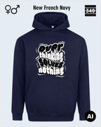 Oversized Design-Hoodie – Unisex – OVERTHINKING SOLVES NOTHING – Premium Baumwollmischung