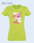 Design-T‑Shirt – Feminine Fit – MAKE IT HAPPEN – Premium-Baumwolle