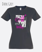 Design-T‑Shirt – Feminine Fit – MAKE IT HAPPEN – Premium-Baumwolle