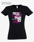 Design-T‑Shirt – Feminine Fit – MAKE IT HAPPEN – Premium-Baumwolle