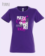 Design-T‑Shirt – Feminine Fit – MAKE IT HAPPEN – Premium-Baumwolle