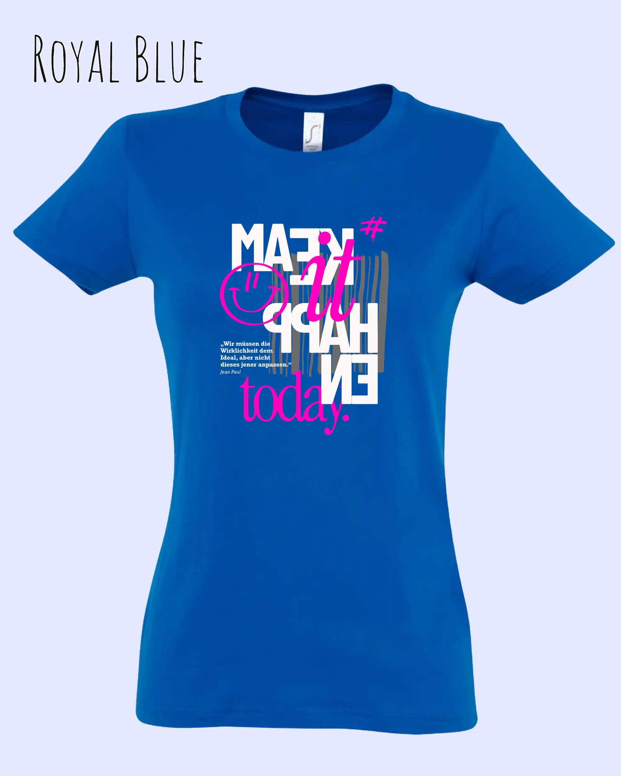 Design-T‑Shirt – Feminine Fit – MAKE IT HAPPEN – Premium-Baumwolle