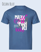 Das Bild zeigt das Unisex Bio Design-T‑Shirt  Tee Jays Urban Luxury Tee 1150 in der Farbe ocean blue mit dem Motiv make it happen today.