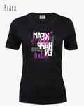 das bild zeigt das T-Shirt Tee Jays Women's Interlock Tee STYLE 580 in der farbe black mit dem inspirierenden design "make it happen today".