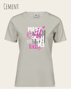 das bild zeigt das T-Shirt Tee Jays Women's Interlock Tee STYLE 580 in der farbe cement mit dem inspirierenden design "make it happen today".