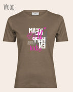 das bild zeigt das T-Shirt Tee Jays Women's Interlock Tee STYLE 580 in der farbe wood mit dem inspirierenden design "make it happen today".