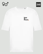 Oversized Design-T‑Shirt  – Unisex – LESS IS MORE (1) – Heavyweight Baumwolle