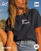 Oversized Design-T‑Shirt  – Unisex – LESS IS MORE (1) – Heavyweight Baumwolle