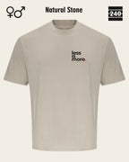 Oversized Design-T‑Shirt  – Unisex – LESS IS MORE (1) – Heavyweight Baumwolle