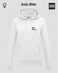 Damen Design‑Hoodie – Feminine Fit – LESS IS MORE (1)  – Weiche Baumwollmischung