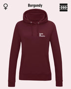 Damen Design‑Hoodie – Feminine Fit – LESS IS MORE (1)  – Weiche Baumwollmischung