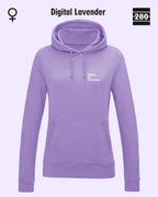 Damen Design‑Hoodie – Feminine Fit – LESS IS MORE (1)  – Weiche Baumwollmischung