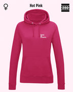 Damen Design‑Hoodie – Feminine Fit – LESS IS MORE (1)  – Weiche Baumwollmischung