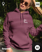 Damen Design‑Hoodie – Feminine Fit – LESS IS MORE (1)  – Weiche Baumwollmischung