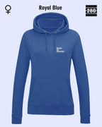 Damen Design‑Hoodie – Feminine Fit – LESS IS MORE (1)  – Weiche Baumwollmischung