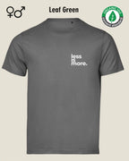das bild zeigt dasnachhaltige Design-T-Shirt Tee Jays Urban Luxury Tee 1150 in der farbe leaf green mit dem minimalistischen Print "Less is more."