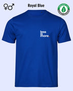 das bild zeigt dasnachhaltige Design-T-Shirt Tee Jays Urban Luxury Tee 1150 in der farbe royal blue mit dem minimalistischen Print "Less is more."