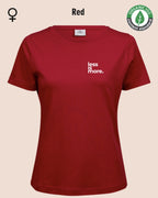 Auf dem Bild sieht man das T-Shirt Tee Jays Women's Interlock Tee STYLE 580 in der Farbe red mit dem minimalistischen Design "less is more".