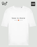Oversized Design-T‑Shirt  – Unisex – LESS IS MORE (2) – Heavyweight Baumwolle