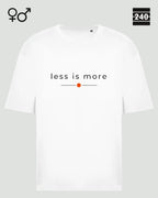 Oversized Design-T‑Shirt  – Unisex – LESS IS MORE (2) – Heavyweight Baumwolle