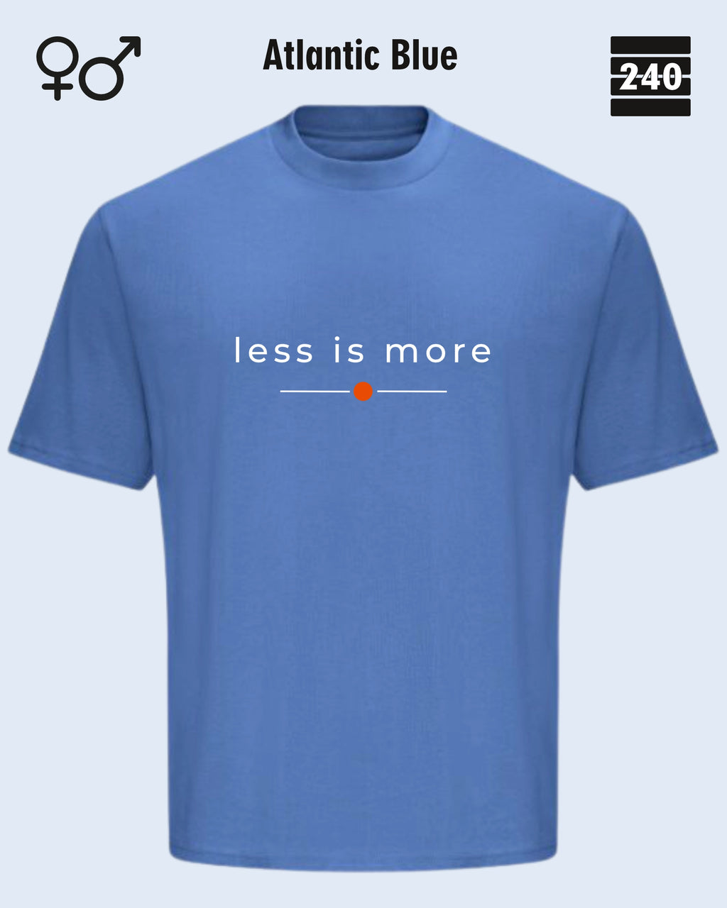 Oversized Design-T‑Shirt  – Unisex – LESS IS MORE (2) – Heavyweight Baumwolle