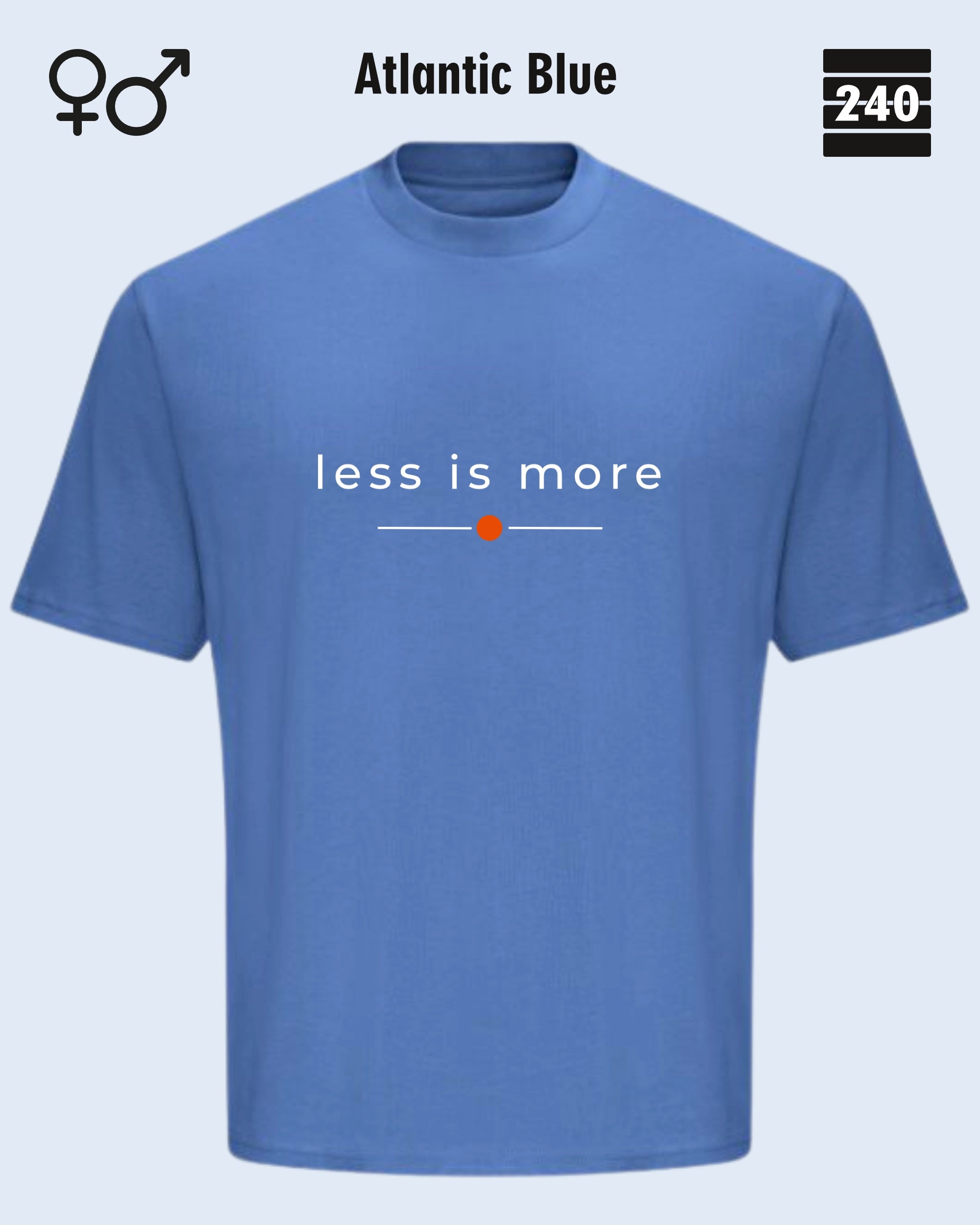 Oversized Design-T‑Shirt  – Unisex – LESS IS MORE (2) – Heavyweight Baumwolle