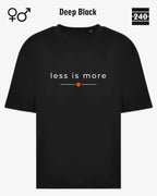 Oversized Design-T‑Shirt  – Unisex – LESS IS MORE (2) – Heavyweight Baumwolle