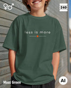 Oversized Design-T‑Shirt  – Unisex – LESS IS MORE (2) – Heavyweight Baumwolle