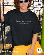 Oversized Design-T‑Shirt  – Unisex – LESS IS MORE (2) – Heavyweight Baumwolle