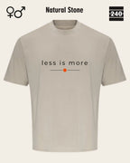 Oversized Design-T‑Shirt  – Unisex – LESS IS MORE (2) – Heavyweight Baumwolle
