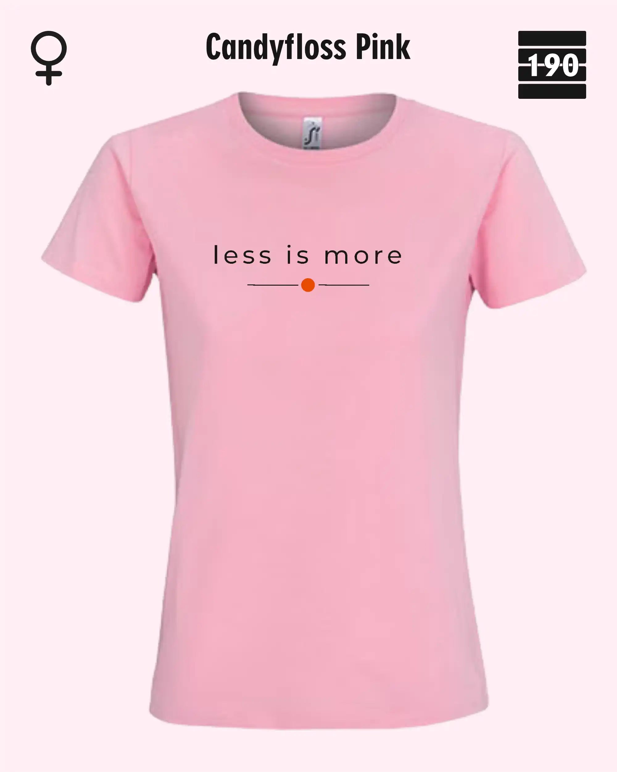 Auf dem Bild sieht man das Damen T-Shirt SOL’S Imperial Women 11502 in der Farbe CANDYFLOSS oink mit dem zeitlosen Design "less is more".