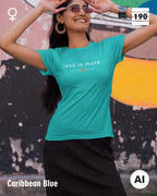 Design-T‑Shirt – Feminine Fit – LESS IS MORE (2) – Premium-Baumwolle