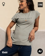 Design-T‑Shirt – Feminine Fit – LESS IS MORE (2) – Premium-Baumwolle