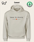 das bild zeigt den nachhaltigen Premium Hoodie von Tee Jays aus 100% Bio-Baumwolle in der farbe cement mit dem zeitlosen design "less is more".