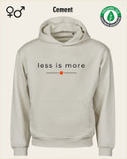 das bild zeigt den nachhaltigen Premium Hoodie von Tee Jays aus 100% Bio-Baumwolle in der farbe cement mit dem zeitlosen design "less is more".