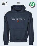 das bild zeigt den nachhaltigen Premium Hoodie von Tee Jays aus 100% Bio-Baumwolle in der farbe ink mit dem zeitlosen design "less is more".