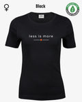 Auf dem Bild sieht man das T-Shirt Tee Jays Women's Interlock Tee STYLE 580 in der Farbe black mit dem zeitlosen Design "less is more".