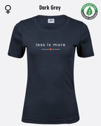 Auf dem Bild sieht man das T-Shirt Tee Jays Women's Interlock Tee STYLE 580 in der Farbe dark grey mit dem zeitlosen Design "less is more".