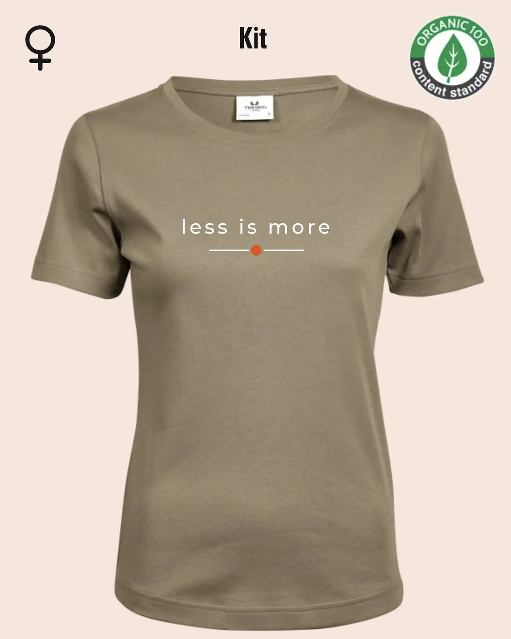 Auf dem Bild sieht man das T-Shirt Tee Jays Women's Interlock Tee STYLE 580 in der Farbe kit mit dem zeitlosen Design "less is more".