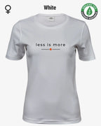Auf dem Bild sieht man das T-Shirt Tee Jays Women's Interlock Tee STYLE 580 in der Farbe white mit dem zeitlosen Design "less is more".