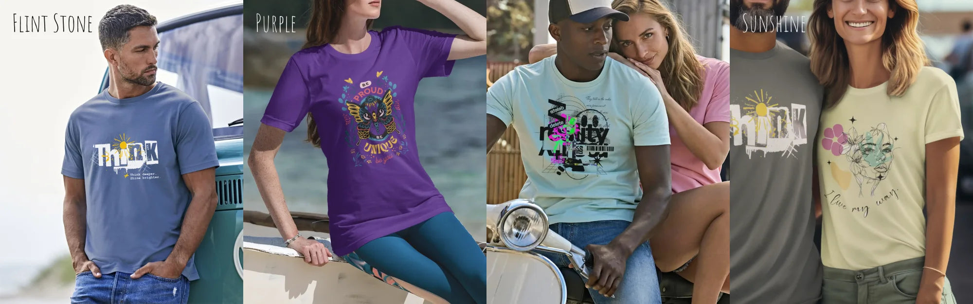 Bild zeit verschiedene t-shirts mit design