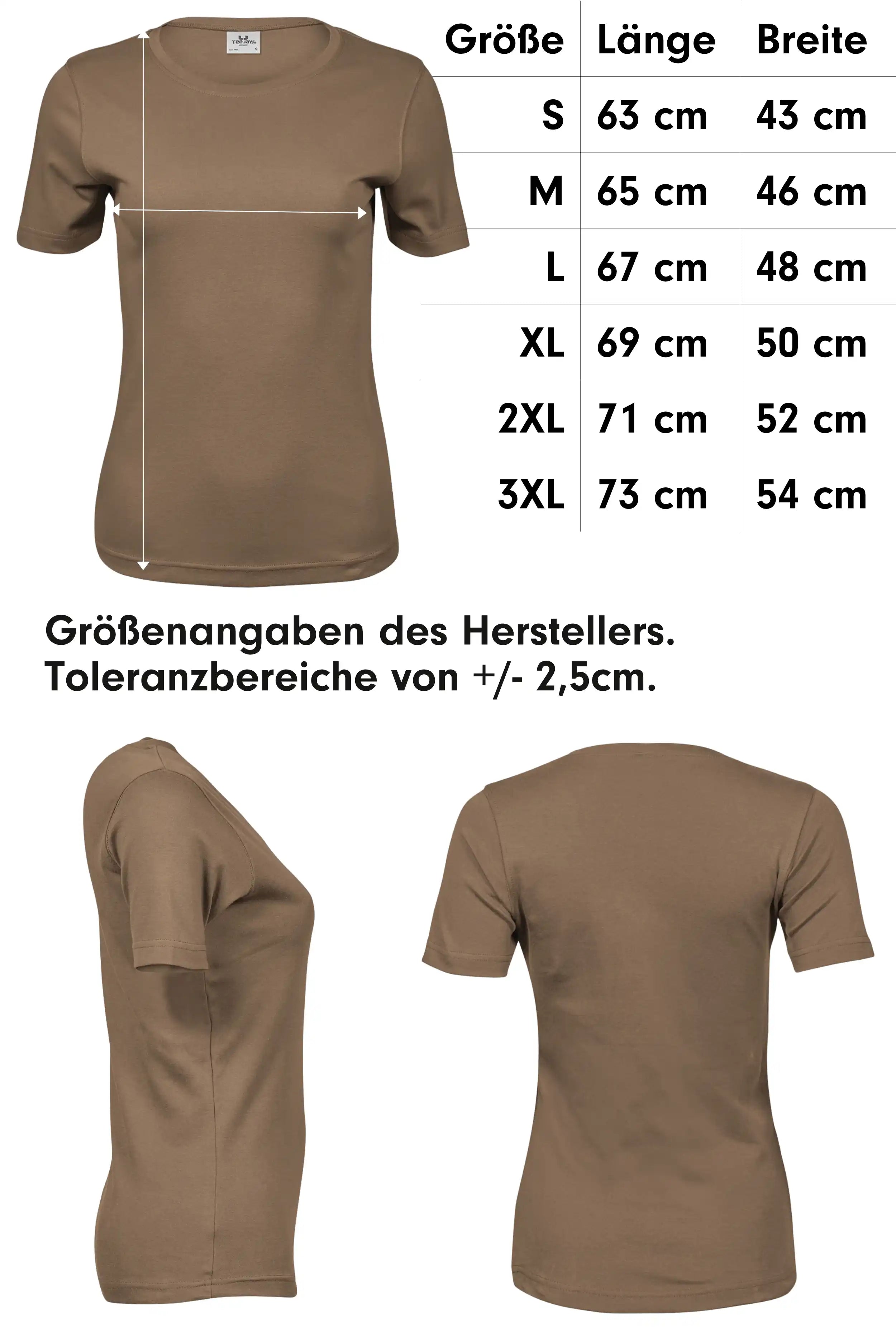 Größenangaben zum  Organic Premium T-Shirt